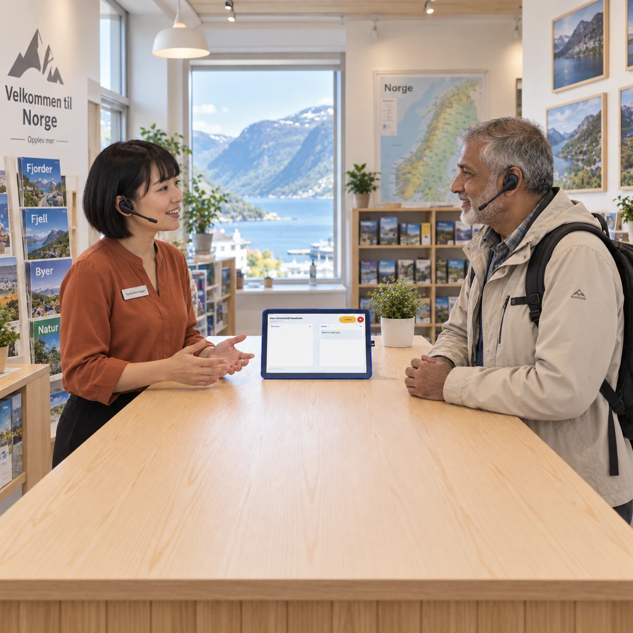 På turistkontoret.